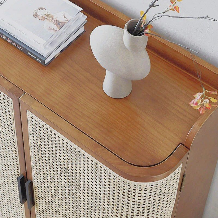 ROZE Rattan Shoe Cabinet