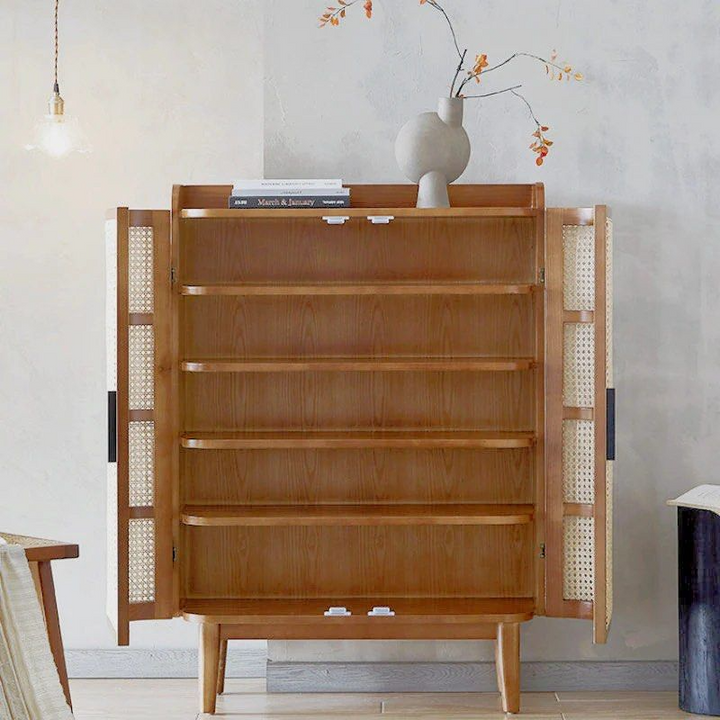 ROZE Rattan Shoe Cabinet