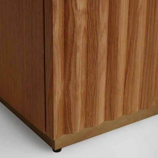 GRISEO Modern Fluted Bedside Table