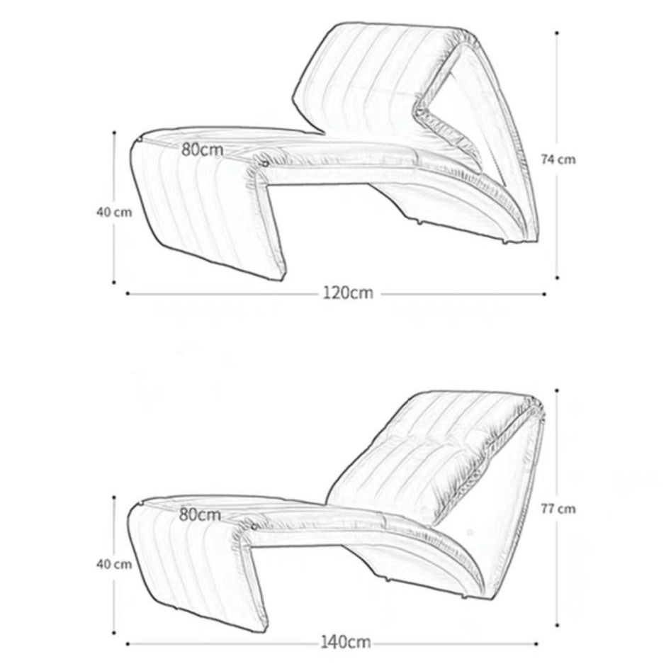 MATTHEW Modern Leather Adjustable Lounge Chair
