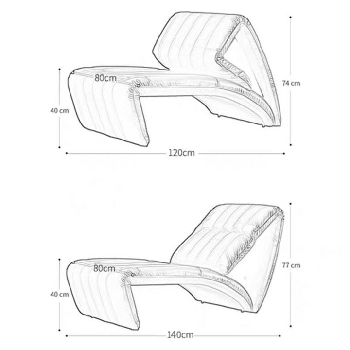 MATTHEW Modern Leather Adjustable Lounge Chair