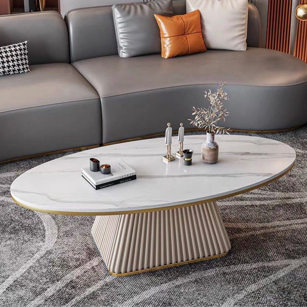 DENA Sintered Stone Oval Coffee Table