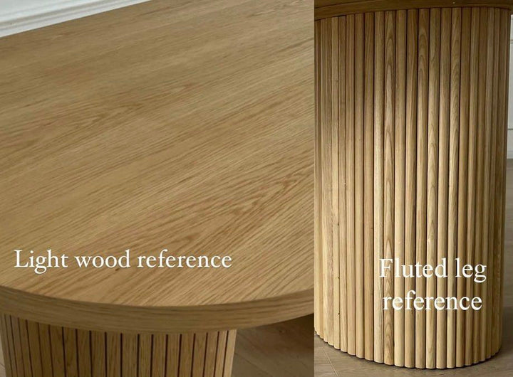 KILLIAN Modern Fluted Solid Wood Dining Table