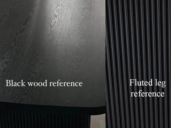 KILLIAN Modern Fluted Solid Wood Dining Table