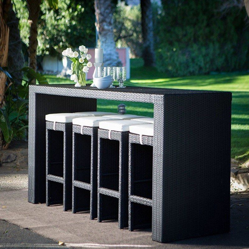 VEICRA Modern Outdoor Bar Table & Chairs