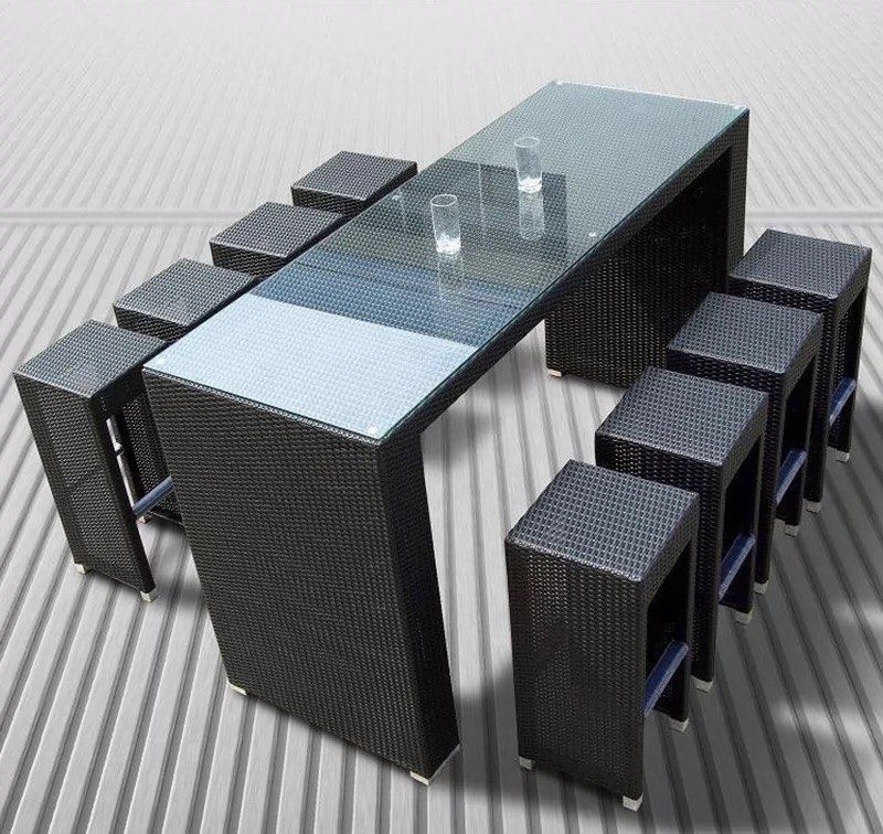 VEICRA Modern Outdoor Bar Table & Chairs