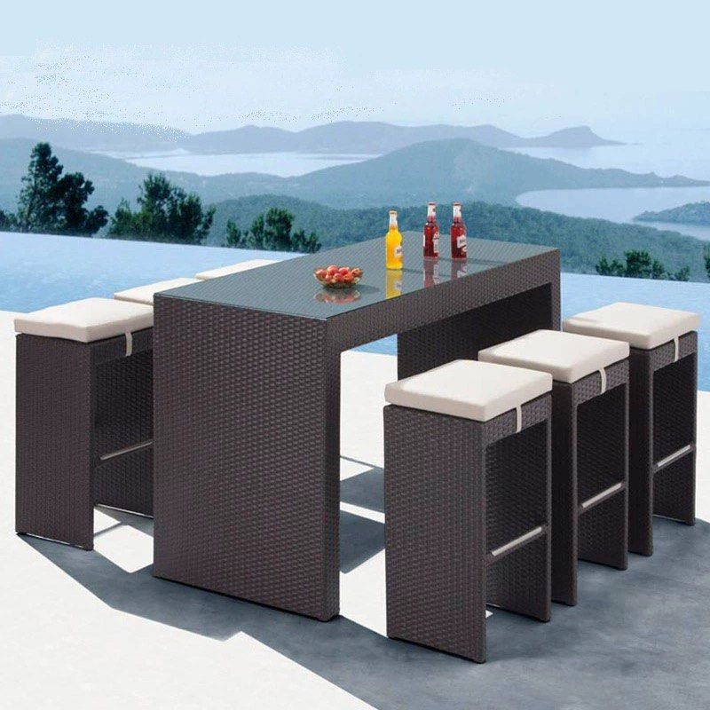 VEICRA Modern Outdoor Bar Table & Chairs