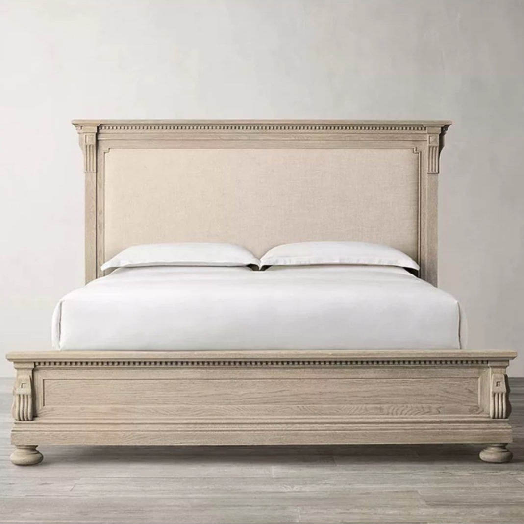HARIER Rustic Solid Wood Bedframe