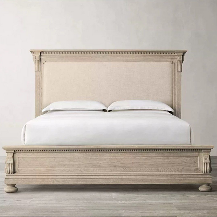 HARIER Rustic Solid Wood Bedframe