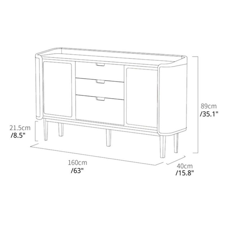 JAVEAN Solid Wood Sideboard