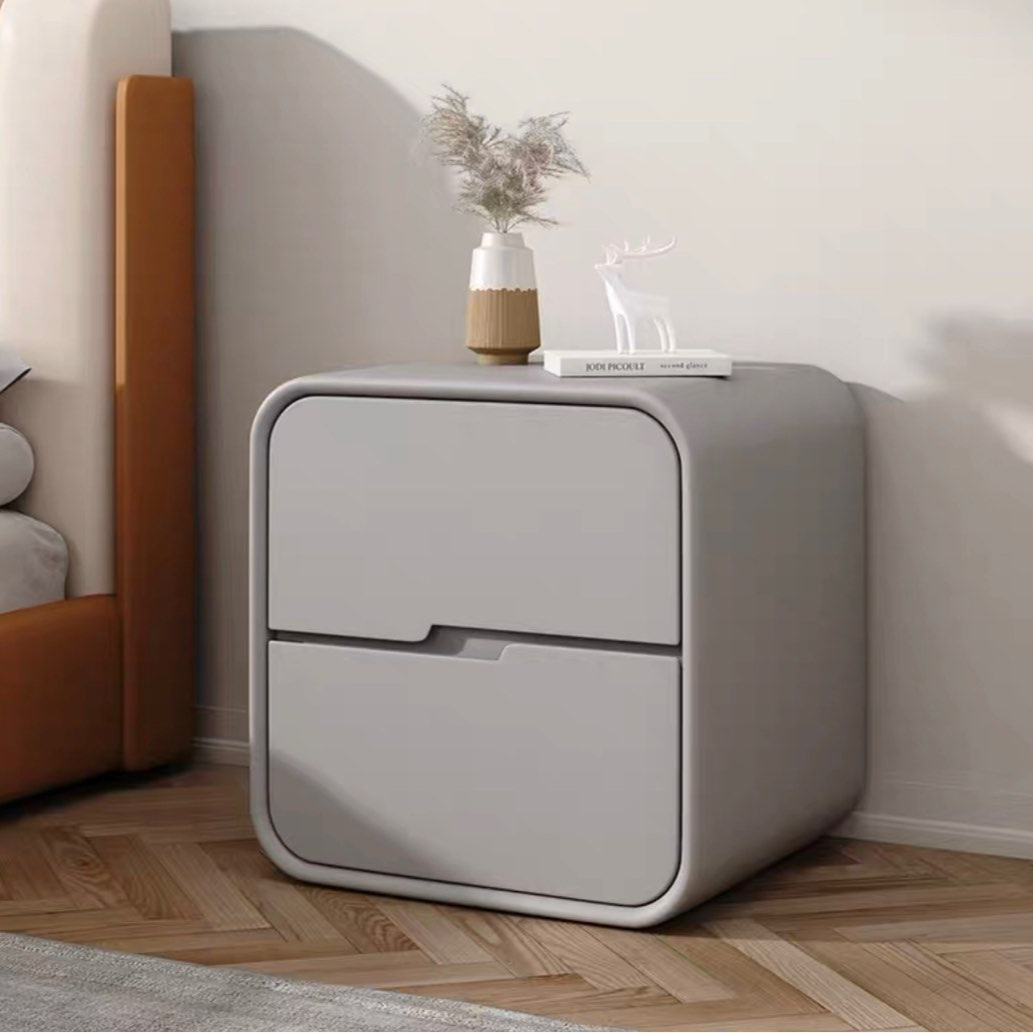 HASIEK Modern Leather Bedside Table