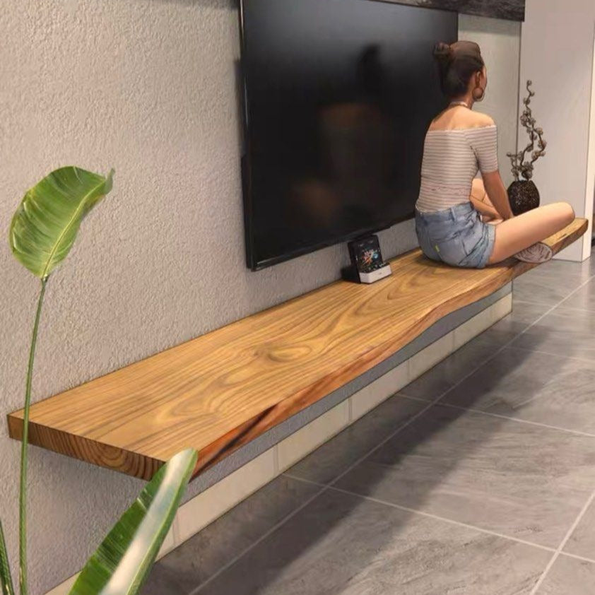 JAGG Rustic Solid Wood Floating TV Console