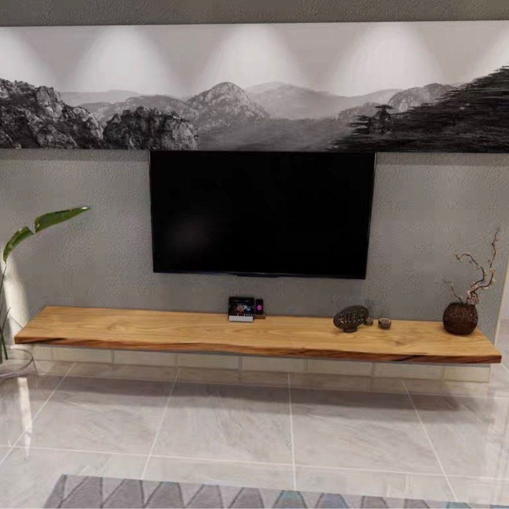 JAGG Rustic Solid Wood Floating TV Console