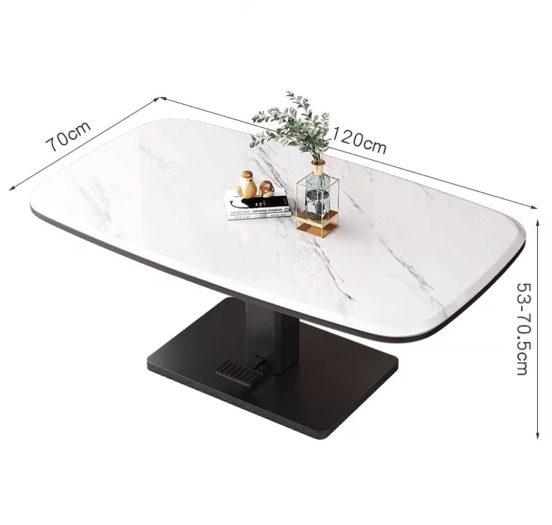 BLAYDES Modern Convertible Sintered Stone Coffee/Dining Table
