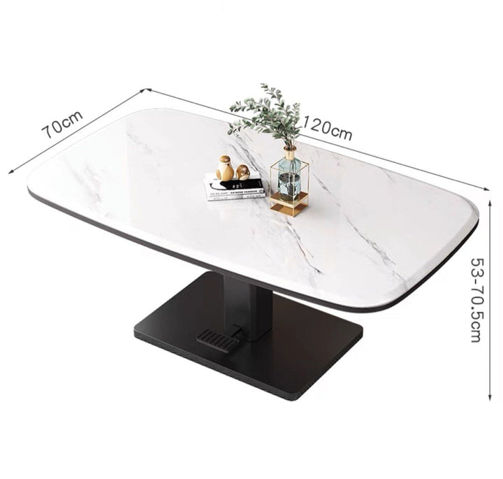BLAYDES Modern Convertible Sintered Stone Coffee/Dining Table