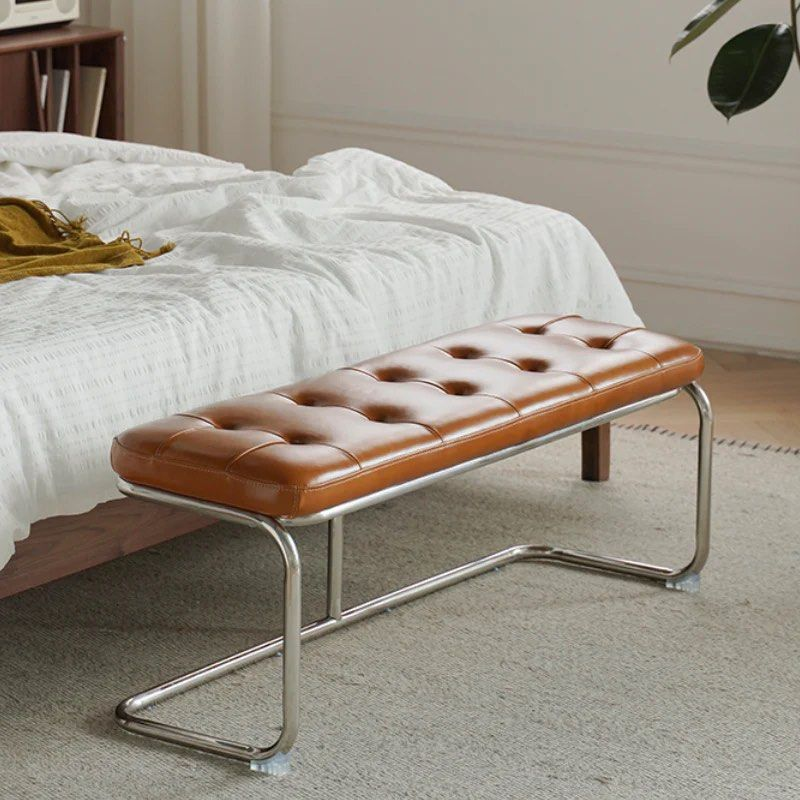 FABIOLA Leather Bench & Ottoman