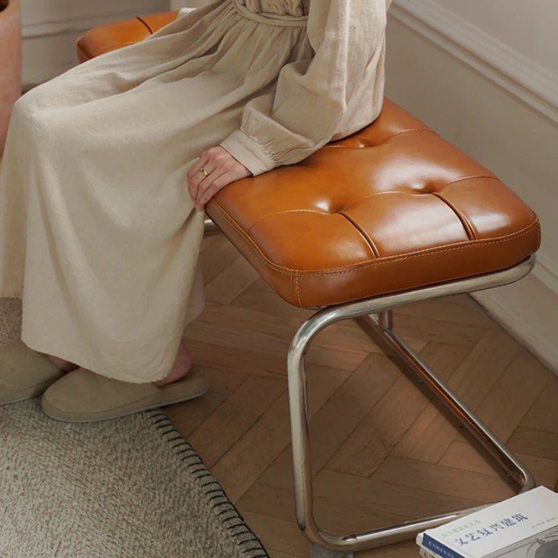 FABIOLA Leather Bench & Ottoman