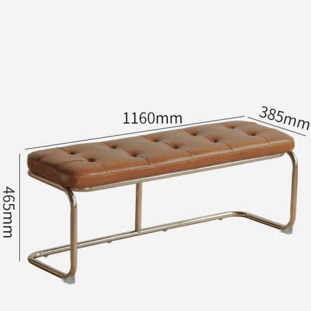 FABIOLA Leather Bench & Ottoman