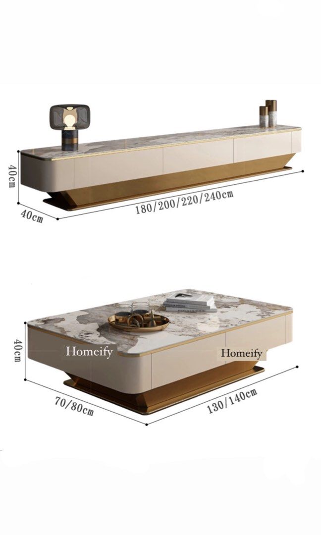ARLAN Modern TV Console & Coffee Table