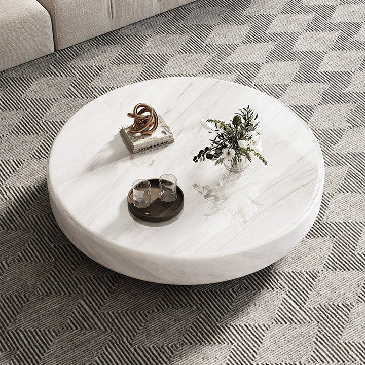 HEXA Modern Marble Round Coffee Table
