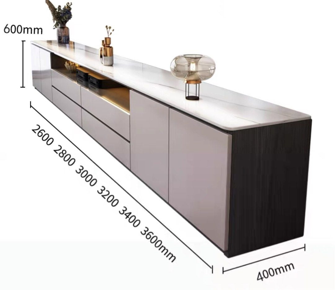 VERNESTRA Modern Sintered Stone TV Console