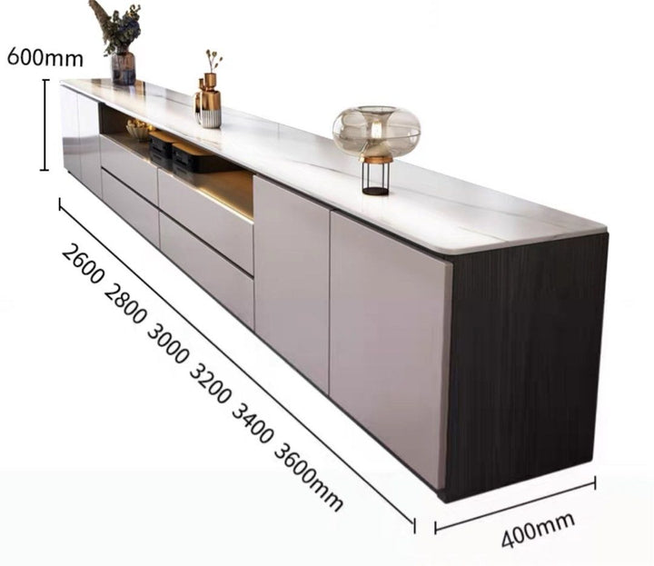 VERNESTRA Modern Sintered Stone TV Console