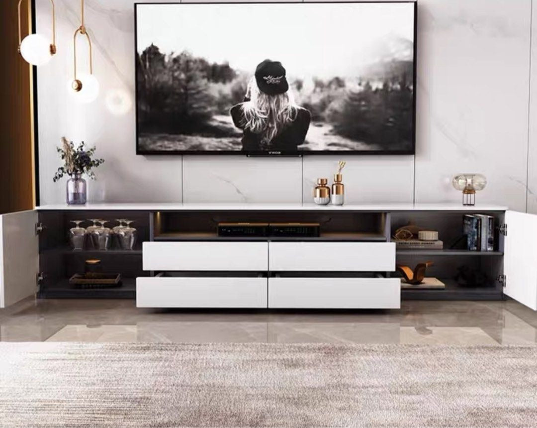 VERNESTRA Modern Sintered Stone TV Console