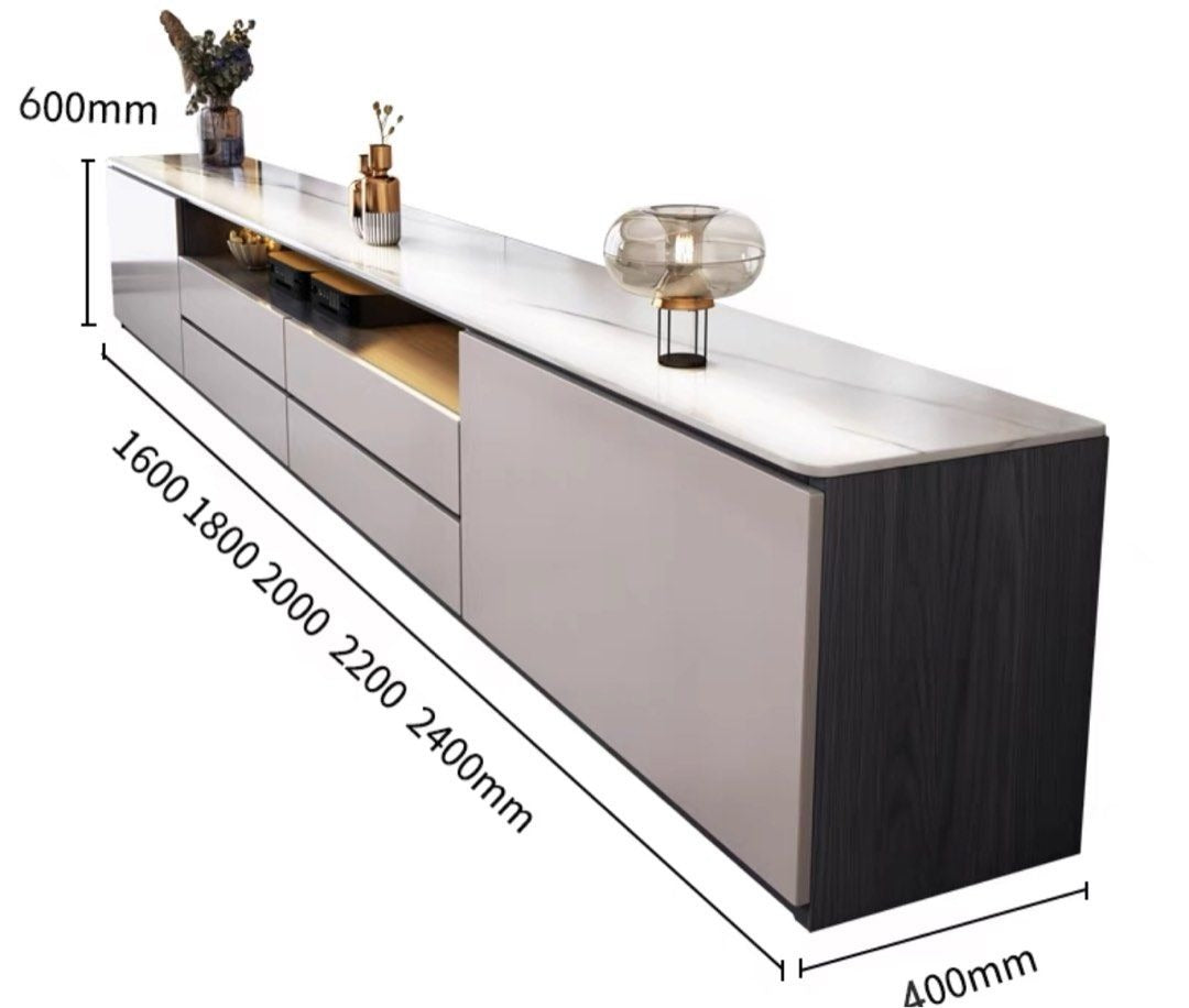 VERNESTRA Modern Sintered Stone TV Console
