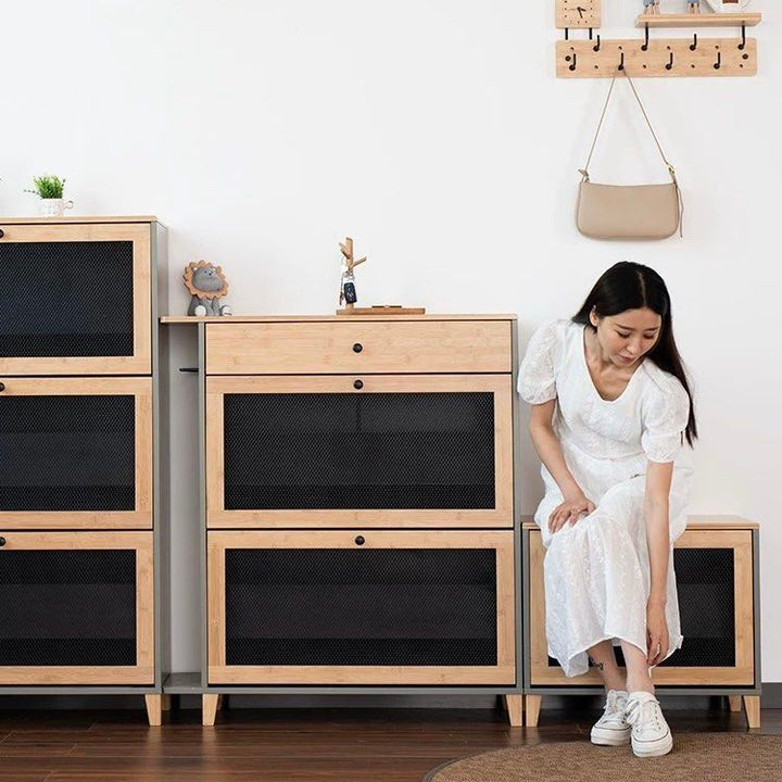 HEVINA Modern Shoe Cabinet