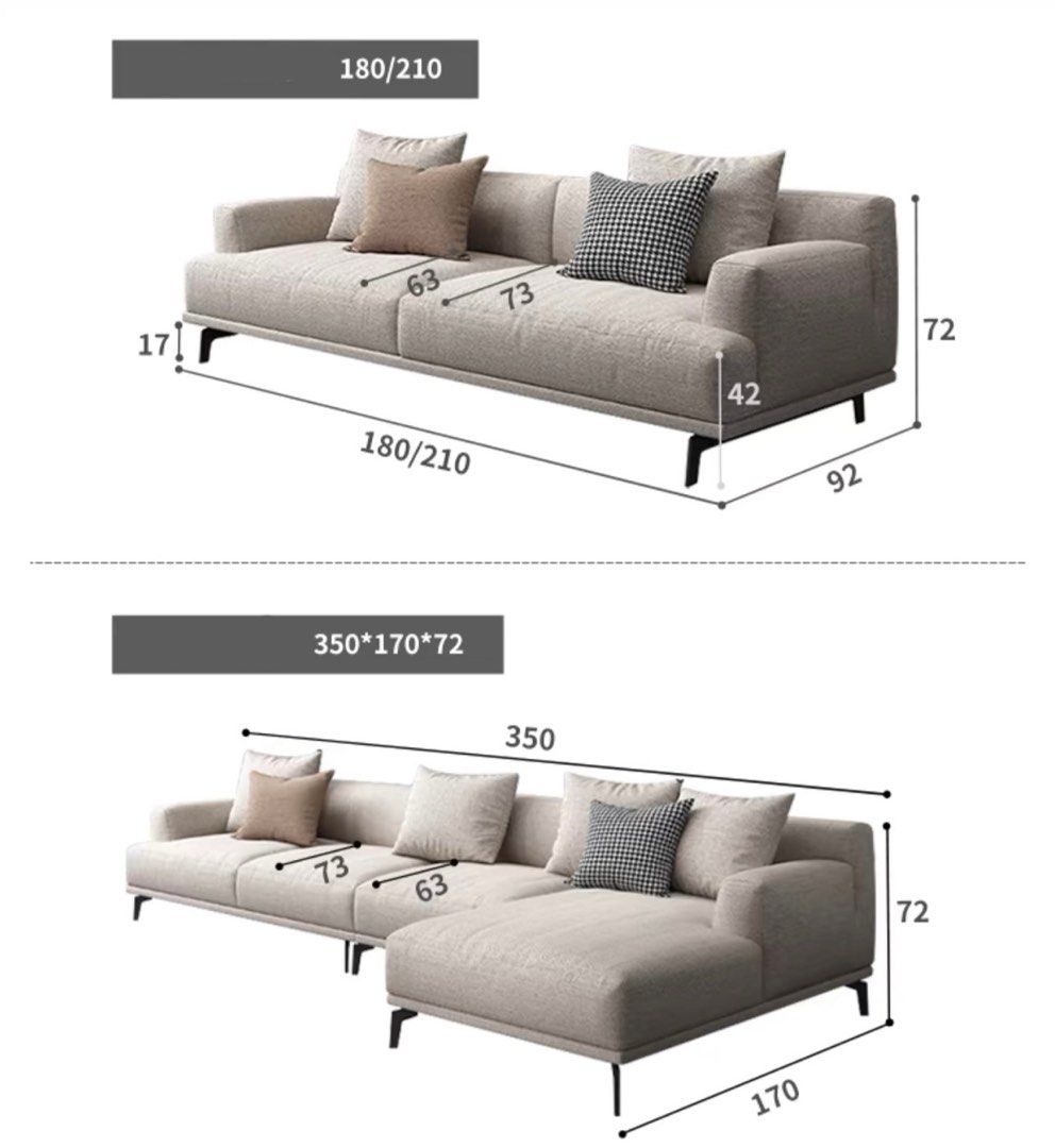 REVERIS Modern Fabric Sofa
