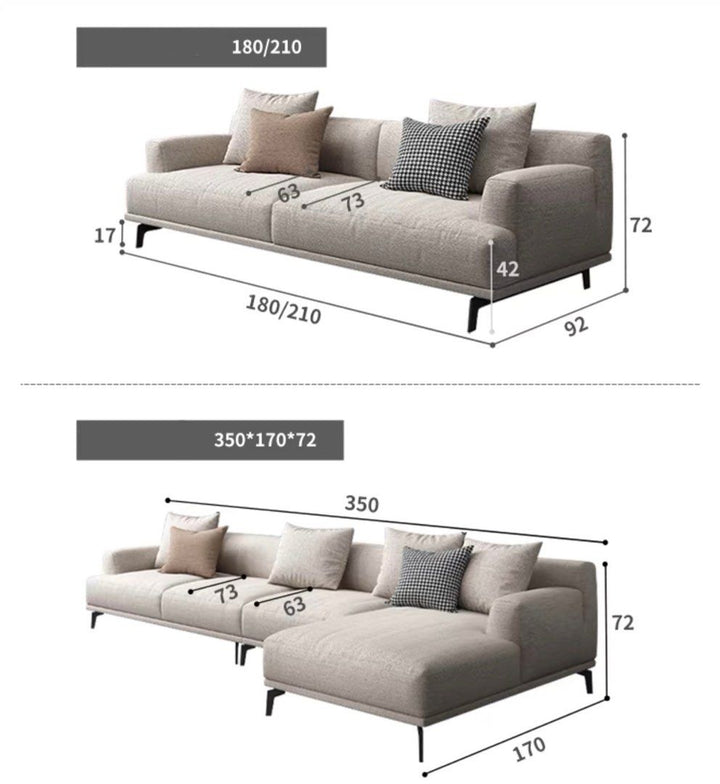 REVERIS Modern Fabric Sofa