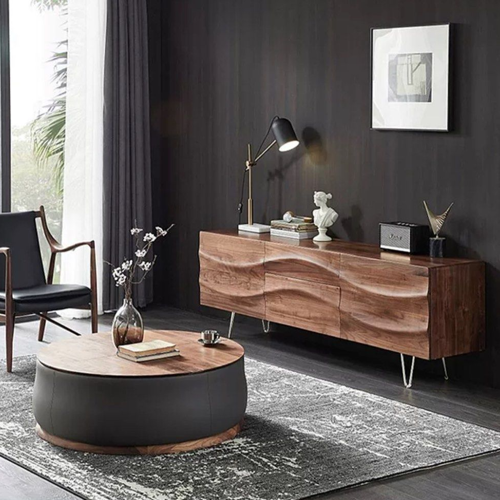 FAZI Rustic Solid Wood Sideboard