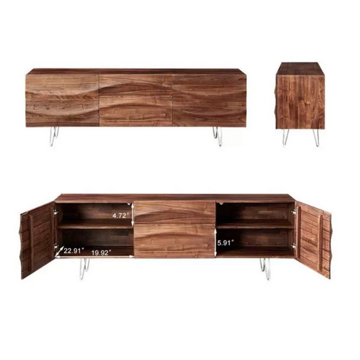 FAZI Rustic Solid Wood Sideboard