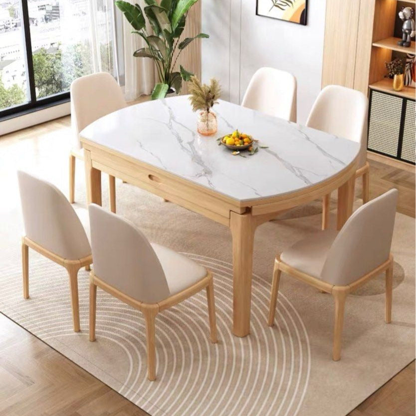 CARMONA Modern Extendable Round Dining Table