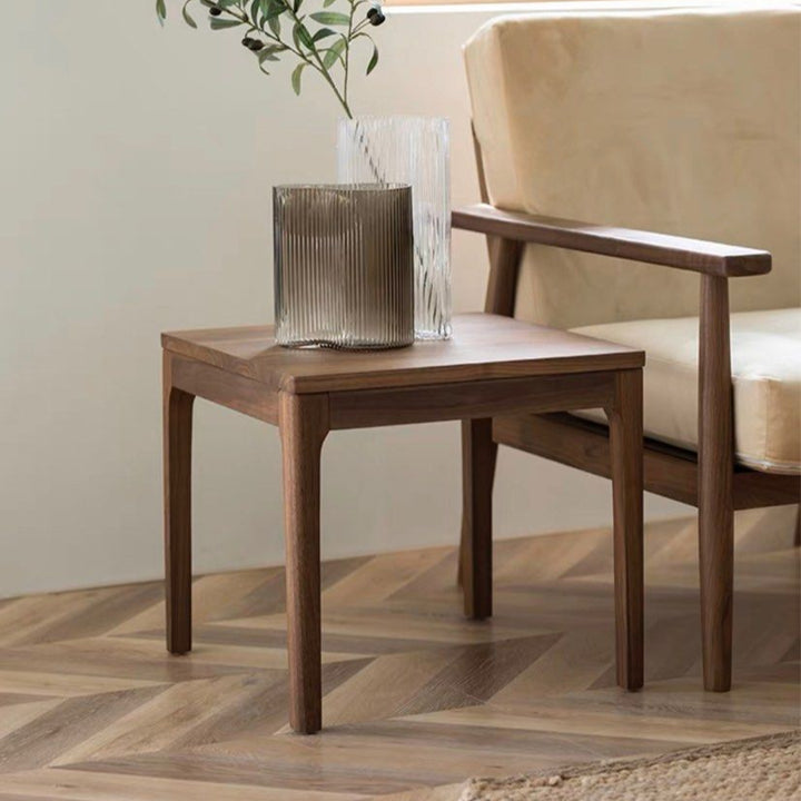 ARTOUR Walnut Wood Side Table