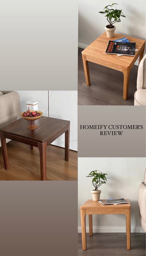 ARTOUR Walnut Wood Side Table