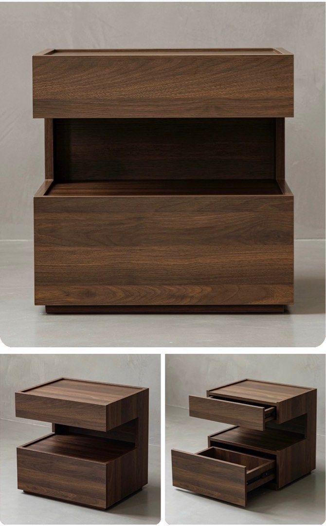 HOMME Modern LED Bedside Table