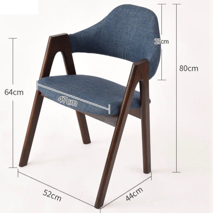 HORAGANO Solid Wood Backrest Dining Chairs (Set of 2)