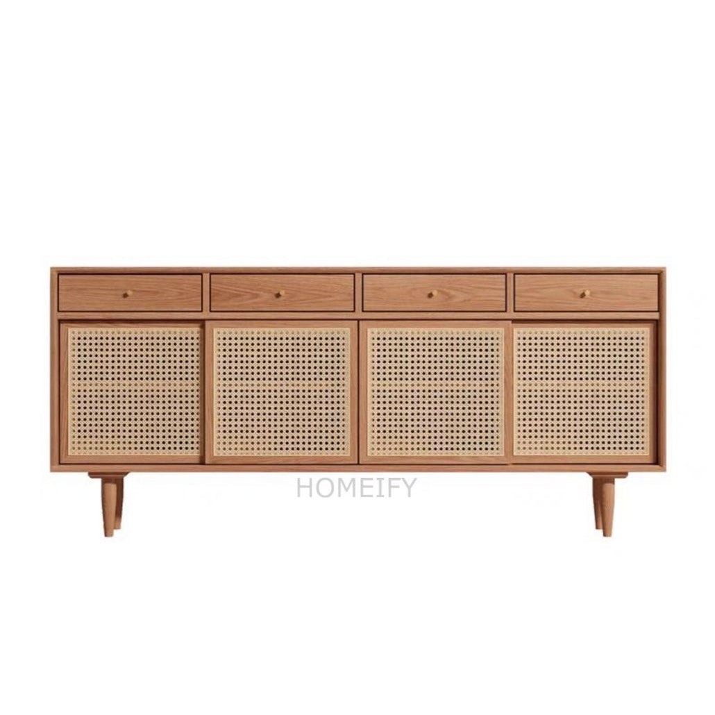 VENILO Cherry Wood Japandi Sideboard