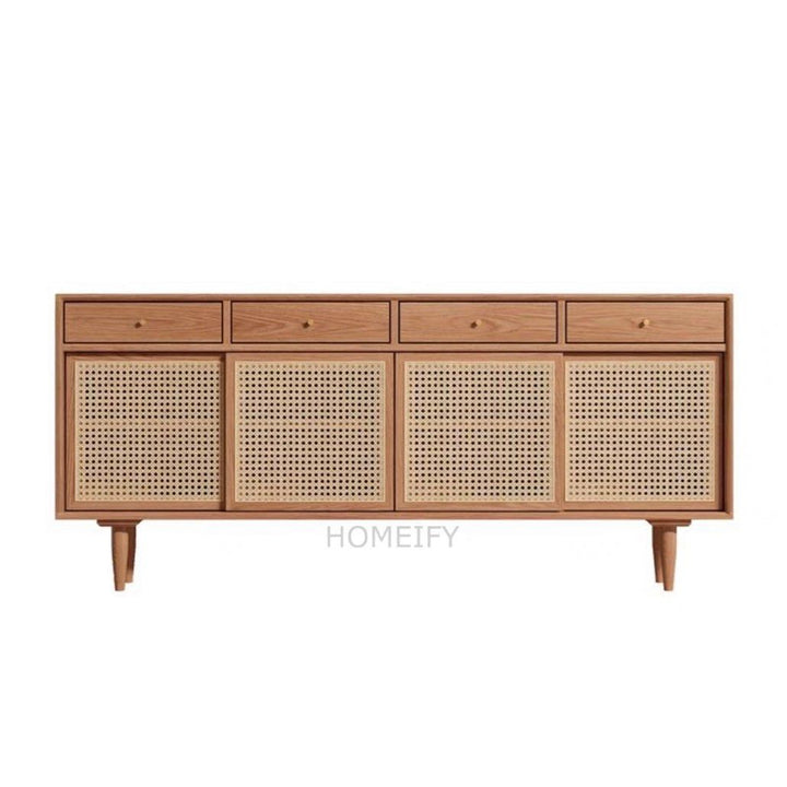 VENILO Cherry Wood Japandi Sideboard