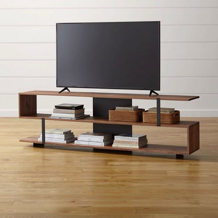 THARNIS Industrial Solid Wood TV Console