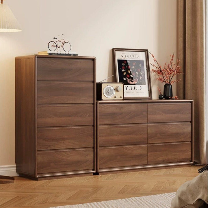 MUNDI Rustic Walnut Chest Of Drawers'
