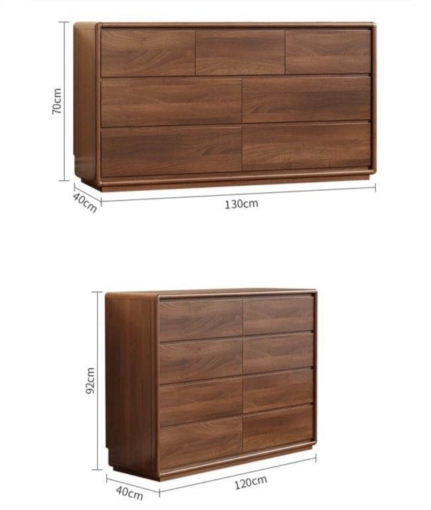 MUNDI Rustic Walnut Chest Of Drawers'