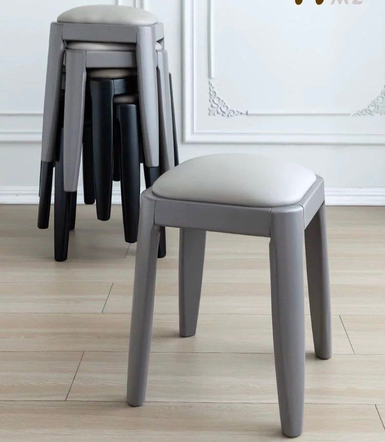 QUENS Stackable Solid Wood Stool
