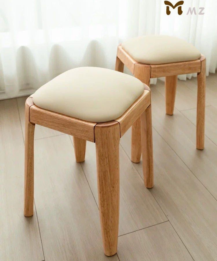 QUENS Stackable Solid Wood Stool