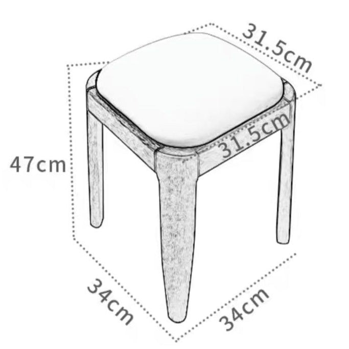QUENS Stackable Solid Wood Stool