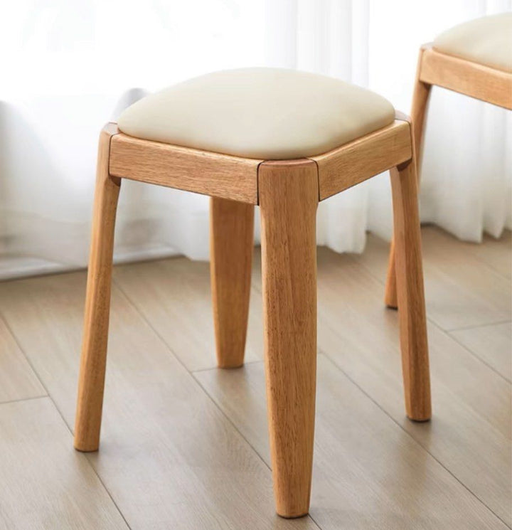 QUENS Stackable Solid Wood Stool