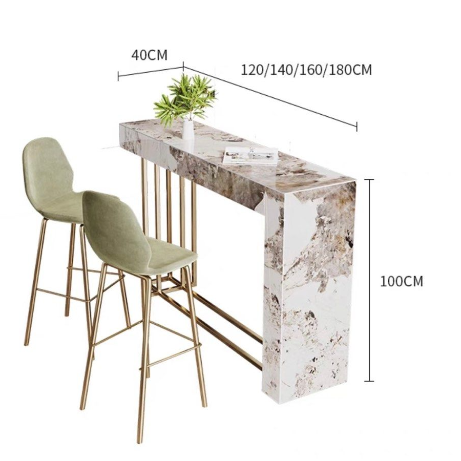 JAUSTEL Modern Marble Bar Table & Stools