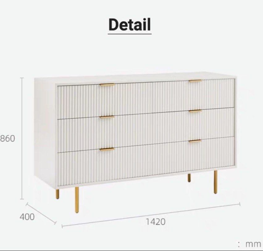 MICHEL Modern Fluted Sideboard