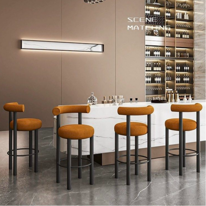 RODRIGO Modern Boucle Bar Stool